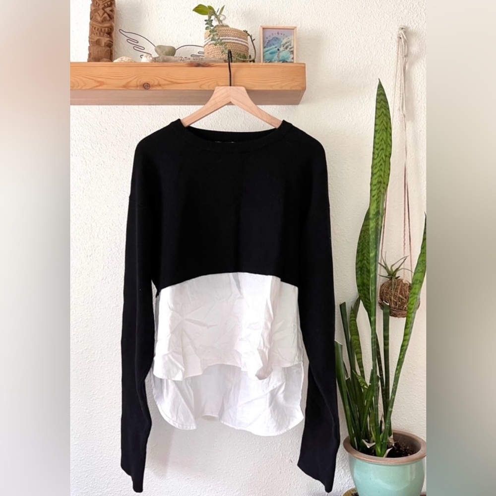Zara oversized knit top